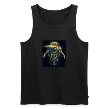 birthday present family crest quote animal - Men's Premium Organic Tank Top - black - Front - AI Model Male 178 light (178cm)