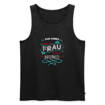 bday schäferhund humor lieben spruch windhund cool - Männer Premium Bio Tank Top - Schwarz - Vorne - Michal (187cm)
