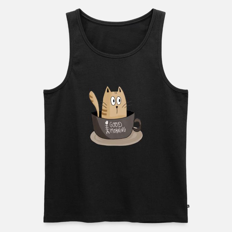 Morgenkatze - Männer Premium Bio Tank Top - undefined
