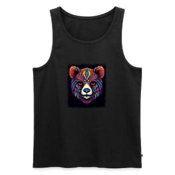 Ice Bear présente Koala Geek Panda Coati Animal - Débardeur bio Premium Homme - noir - Devant - Michal (187cm)
