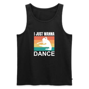 Dancing Dance Music - Männer Premium Bio Tank Top - Schwarz - Vorne - Michal (187cm)