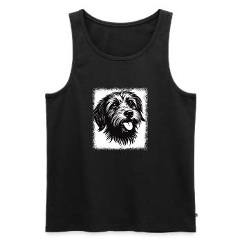 Funny Quote Beagle Lover Gift Animal Happy - Men's Premium Organic Tank Top - black - Front - Michal (187cm)