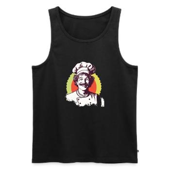 Cook - Men's Premium Organic Tank Top - black - Front - Michal (187cm)