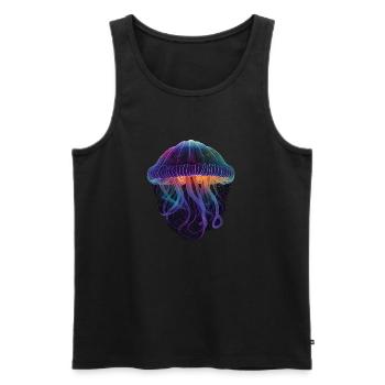 Méduse Galaxy - Débardeur bio Premium Homme - noir - Devant - Michal (187cm)