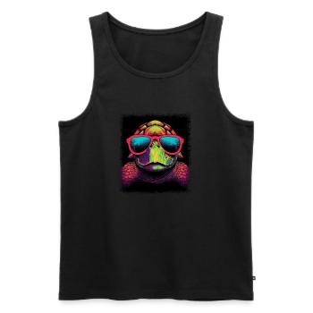 blue sea turtle sayings earth planet climate love - Männer Premium Bio Tank Top - Schwarz - Vorne - AI Model Male 178 light (178cm)