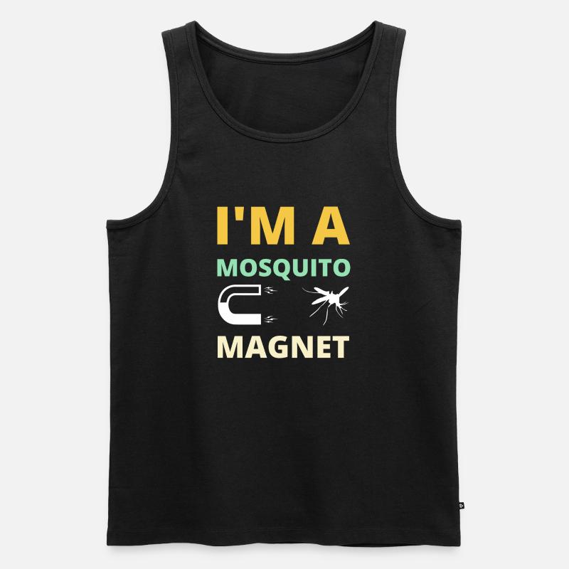 Ich bin ein Mückenmagnet - Männer Premium Bio Tank Top - Schwarz