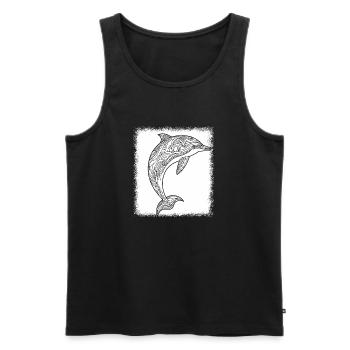 Contexte de l’environnement aquatique des Caraïbes - Débardeur bio Premium Homme - noir - Devant - Michal (187cm)