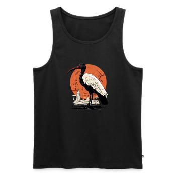 Egyptian ibis n°3 - Men's Premium Organic Tank Top - black - Front - AI Model Male 178 light (178cm)