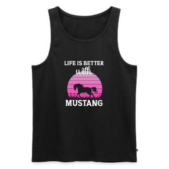 Life is better with horse funny gift horse love - Débardeur bio Premium Homme - noir - Devant - Michal (187cm)