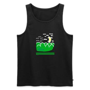 OpenSpace2 - Männer Premium Bio Tank Top - Schwarz - Vorne - Michal (187cm)