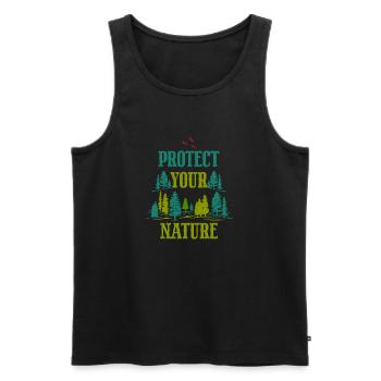 Protect Your Nature - Men's Premium Organic Tank Top - black - Front - Michal (187cm)