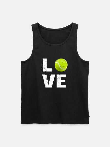 Tennis Love - Men's Premium Organic Tank Top - black