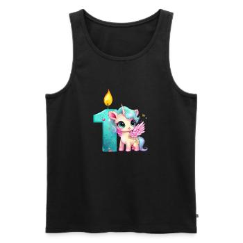 Birthday birthday party birthday gift born - Men's Premium Organic Tank Top - black - Front - Michal (187cm)