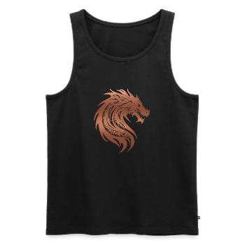 Fantasy Dragon Anime Dragon Head Mythical reptile - Men's Premium Organic Tank Top - black - Front - Michal (187cm)