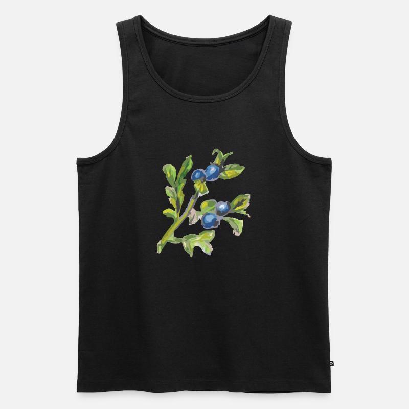 heidelbeere 2 - Männer Premium Bio Tank Top - Schwarz