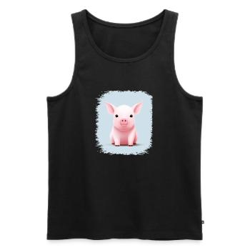 bacon barnyard gift animal lovers funny quote - Männer Premium Bio Tank Top - Schwarz - Vorne - Michal (187cm)