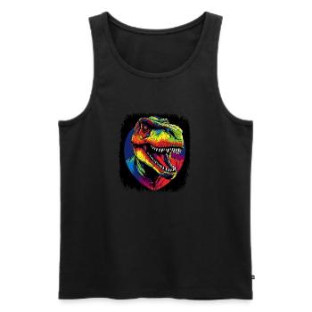 Humour Geek anniversaire Bday des années 60 drôle d’oiseau - Débardeur bio Premium Homme - noir - Devant - AI Model Male 178 light (178cm)