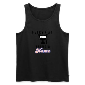 Every Cat Needs A Home,Funny Sphynx Cat Tee-shirt - Men's Premium Organic Tank Top - black - Front - Michal (187cm)
