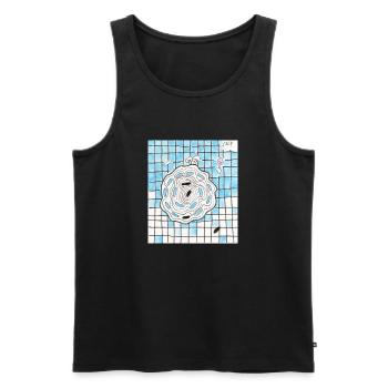 Wirrwarr 18 - Männer Premium Bio Tank Top - Schwarz - Vorne - AI Model Male 178 light (178cm)