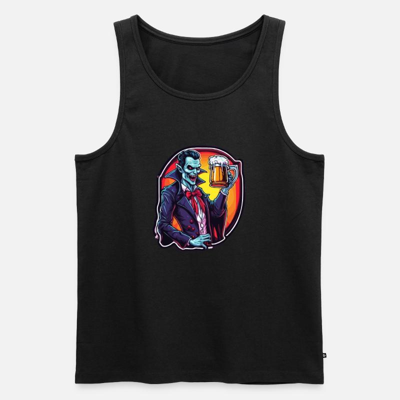 Vampir / Dracula / Blutsauger / Halloween / Mythos - Männer Premium Bio Tank Top - Schwarz