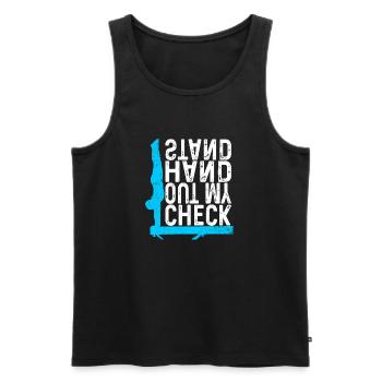 Gymnaste Check Out My Hand Stand - Männer Premium Bio Tank Top - Schwarz - Vorne - AI Model Male 178 light (178cm)