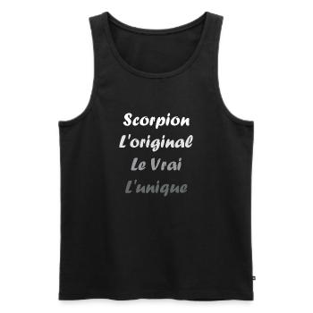scorpion - Débardeur bio Premium Homme - noir - Devant - Michal (187cm)
