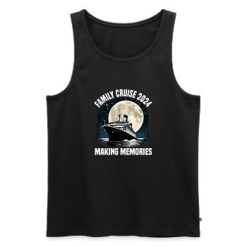 Family Cruise 2024 Cruise Ship Vacation Group - Men's Premium Organic Tank Top - black - Front - AI Model Male 178 light (178cm)