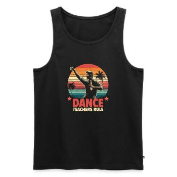Règle des professeurs de danse - cadeau pour professeur de danse - Débardeur bio Premium Homme - noir - Devant - Michal (187cm)