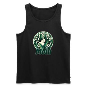 Katzen-Mama - Männer Premium Bio Tank Top - Schwarz - Vorne - AI Model Male 178 light (178cm)