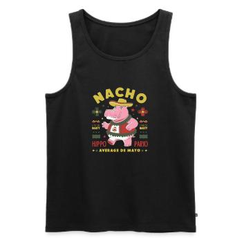 Nacho Average Hippo Fête mexicaine Cinco De Mayo - Débardeur bio Premium Homme - noir - Devant - Michal (187cm)