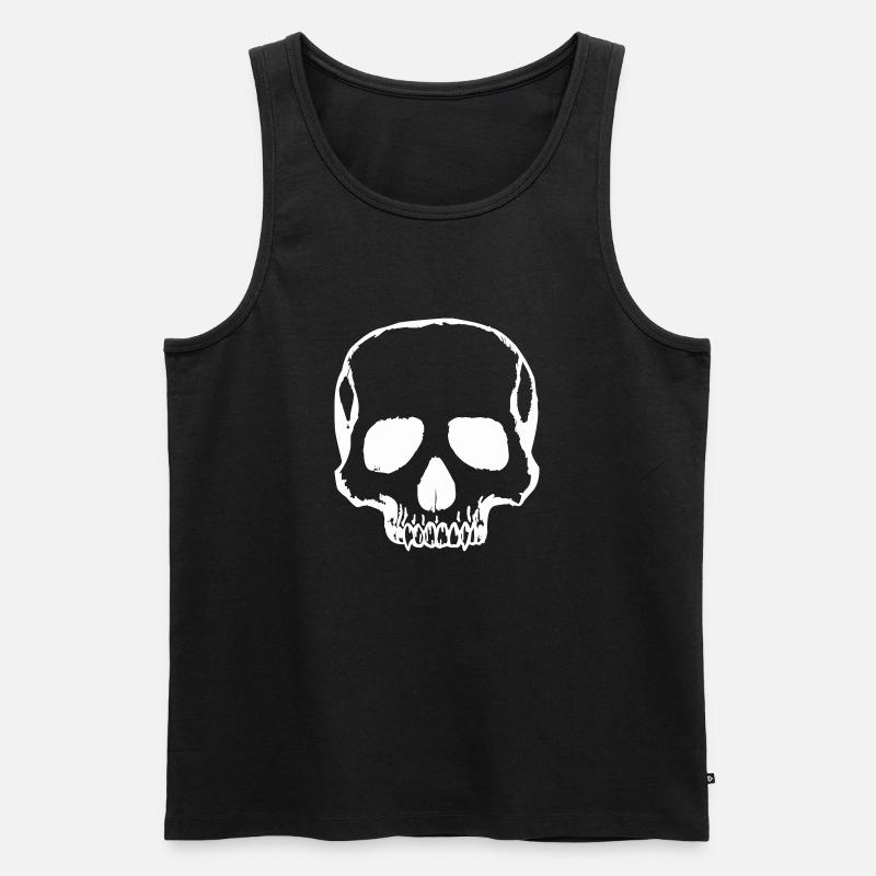 totenkopf - Männer Premium Bio Tank Top - Schwarz