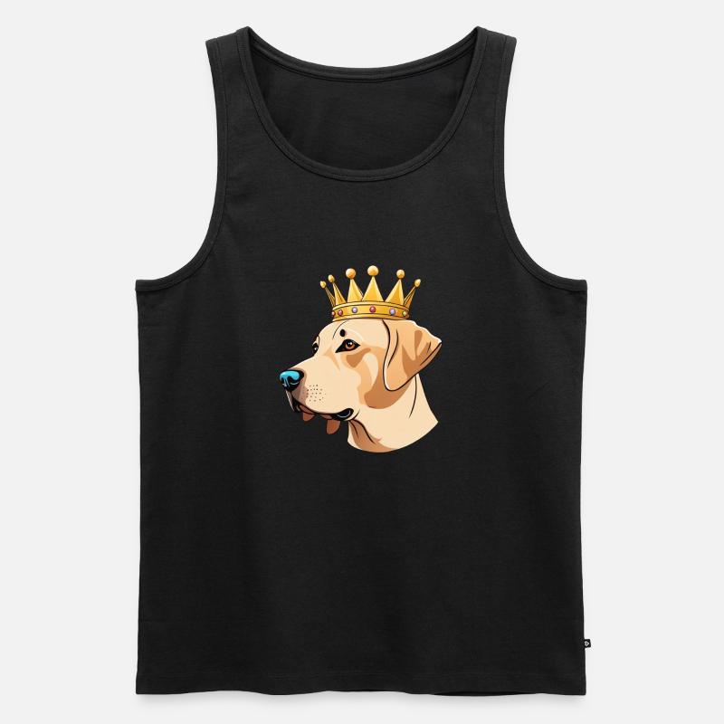 "Gekrönte Häupter" - Labrador - Männer Premium Bio Tank Top - Schwarz