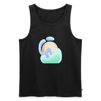 Chill Katze - Männer Premium Bio Tank Top - Schwarz - Vorne - Michal (187cm)