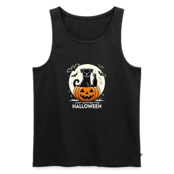 En attendant l’Halloween - Débardeur bio Premium Homme - noir - Devant - Michal (187cm)