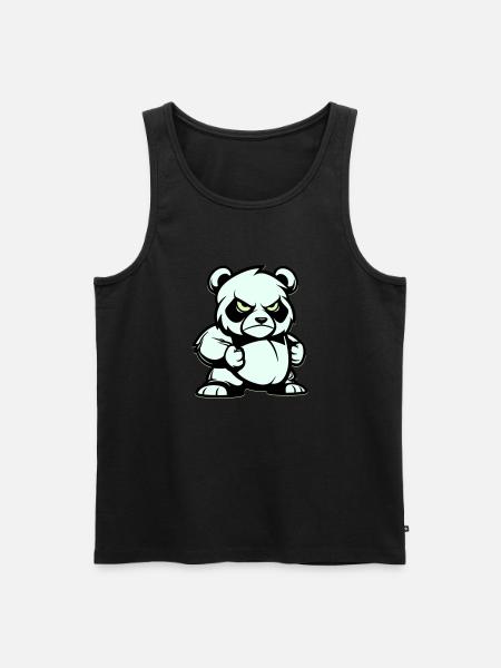 Panda Bear Comic - Men's Premium Organic Tank Top - black