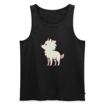 Cute Little Wolf - Men's Premium Organic Tank Top - black - Front - AI Model Male 178 light (178cm)