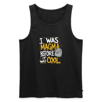 Magma Before It Was Cool – Geology Joke - Men's Premium Organic Tank Top - black - Front - Michal (187cm)