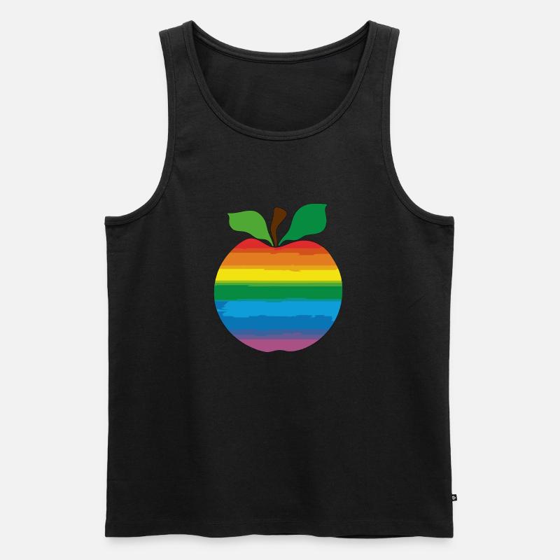 Apfel - Männer Premium Bio Tank Top - Schwarz