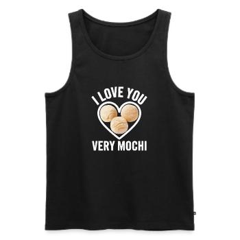 Mochi Love for Sweet Tooth - Men's Premium Organic Tank Top - black - Front - AI Model Male 178 light (178cm)