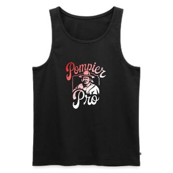 Pompier Pro - Débardeur bio Premium Homme - noir - Devant - Michal (187cm)