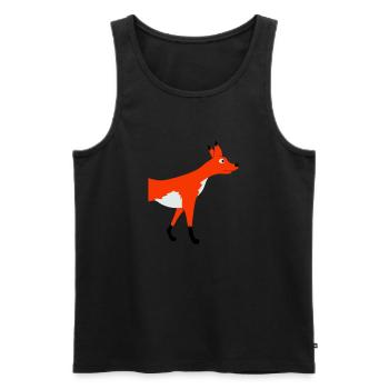 Halber Fuchs Vorderteil Vordere Hälfte Vorne Cool - Männer Premium Bio Tank Top - Schwarz - Vorne - AI Model Male 178 light (178cm)