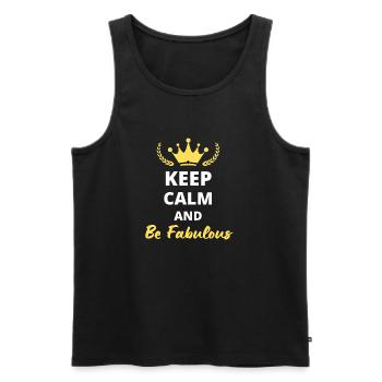 Keep Calm and Be Fabulous - Débardeur bio Premium Homme - noir - Devant - AI Model Male 178 light (178cm)