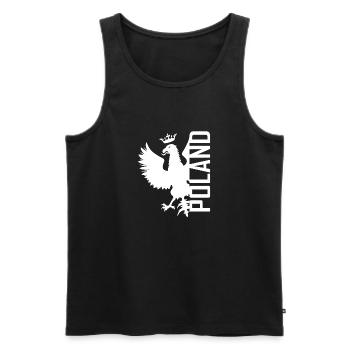 Polska Eagle - Polen - Adler - Poland - Men's Premium Organic Tank Top - black - Front - AI Model Male 178 light (178cm)