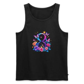 Women's Day 8 March Together for Strength & Freedom - Men's Premium Organic Tank Top - black - Front - AI Model Male 178 light (178cm)