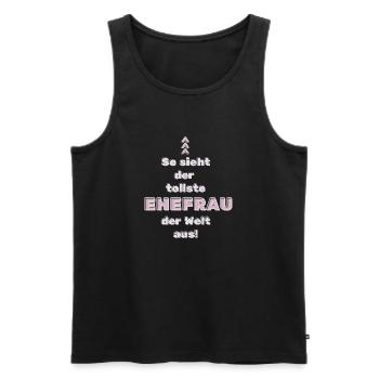 Voilà à quoi ressemble la meilleure épouse du monde ! - Débardeur bio Premium Homme - noir - Devant - AI Model Male 178 light (178cm)