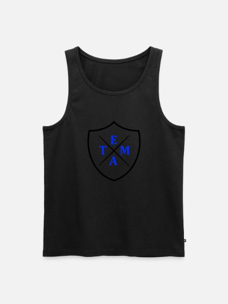 Team Crest - Men's Premium Organic Tank Top - black