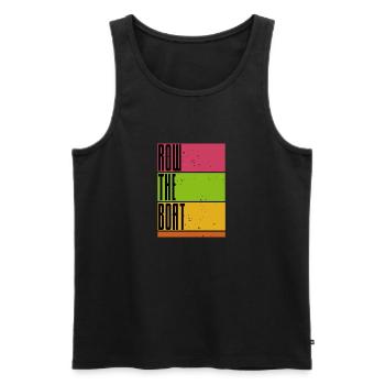 Row the Boat - Rowing - Rowing - Rower - Rower - Men's Premium Organic Tank Top - black - Front - Michal (187cm)