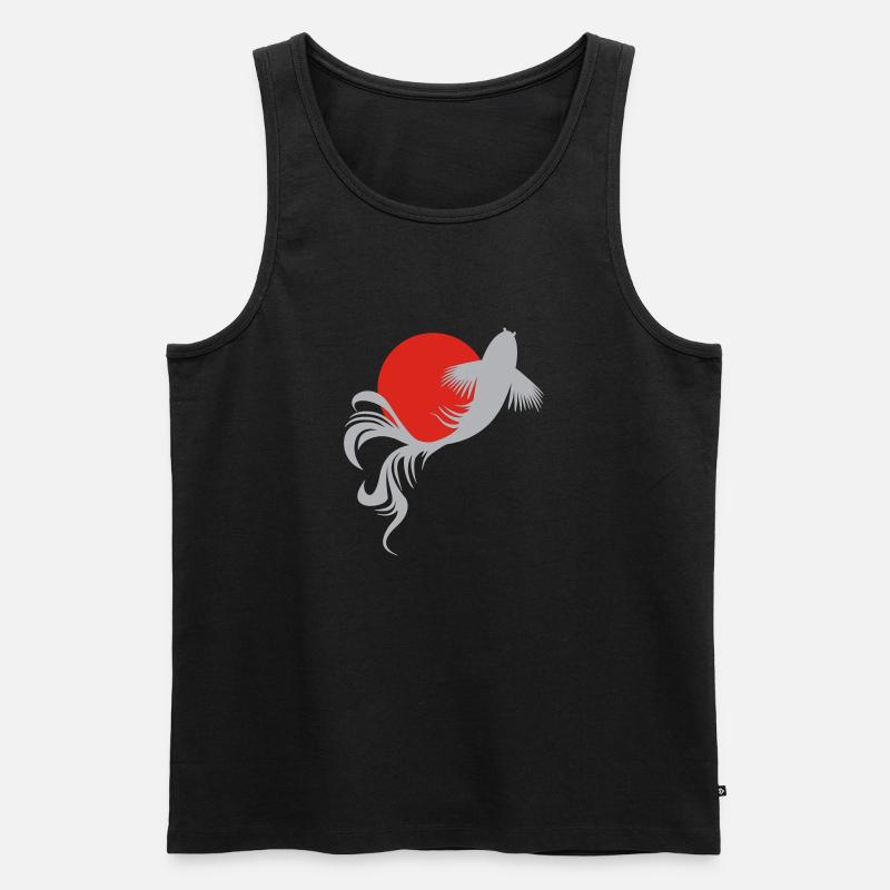 Roi der Koi-Karpfen - Männer Premium Bio Tank Top - Schwarz