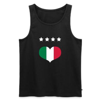 Italian Football - Männer Premium Bio Tank Top - Schwarz - Vorne - AI Model Male 178 light (178cm)