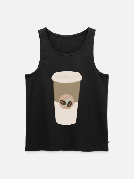 Kaffee Kaffeebecher - Männer Premium Bio Tank Top - Schwarz